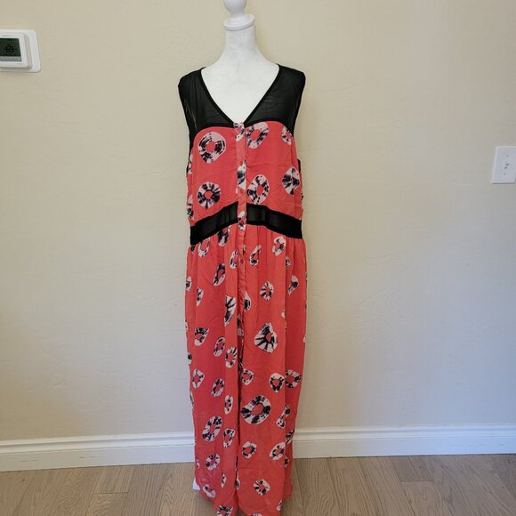 Apollo Red/Black/White Maxi Dress, NWT, Size 3X, $35 - Picture 1 of 4